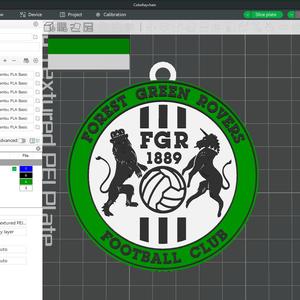 National League Forest Green Rovers keychain badge color printable and renderable