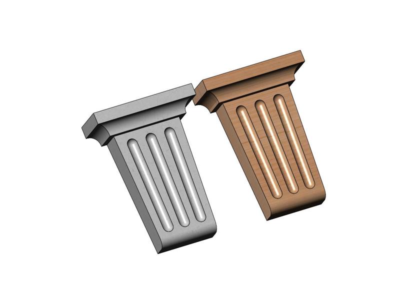 Tapered fluted Colonial decorative corbel and bracket 3D print model