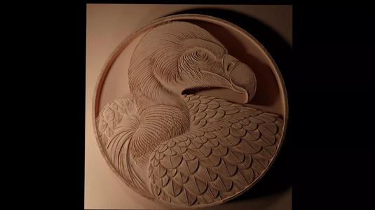 Vulture CNC 3d Print High Relief Sand Casting