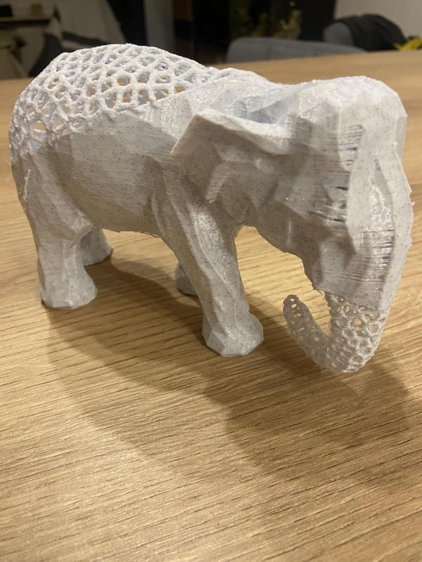 Low Poly Voronoi Elephant