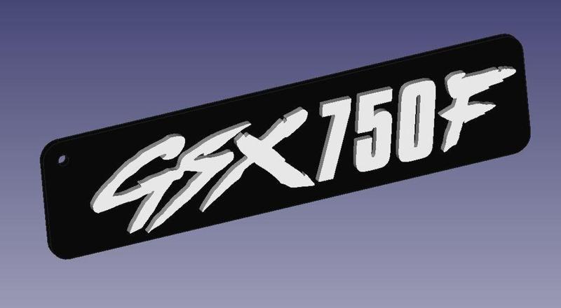 Bicolor Suzuki keychain GSX750F