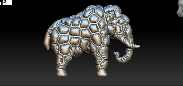 stylized inflatable mammoth