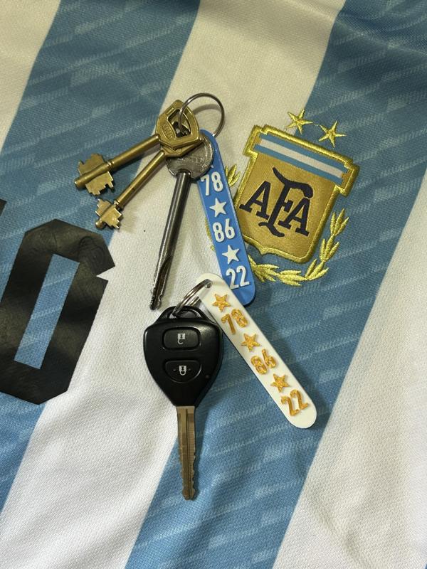 Argentina Tricampeon Keychain (2 Colors)