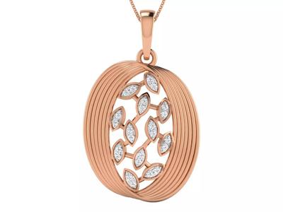 Leaves High Jewelry Pendant Earrings Set 3dm stl obj mtl gltf