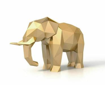 ELEFANTE GEOMETRICO LOW POLY