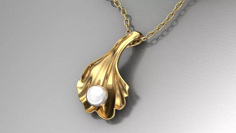 pearl flower pendant