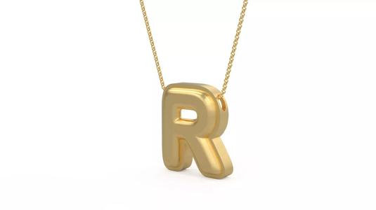 Model 1201 R Initial Letters Charm Balloon 20mm