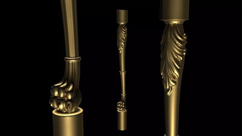 Columns Legs Tables Chairs CNC Wood 1001