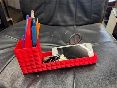 Pencil cup with tray