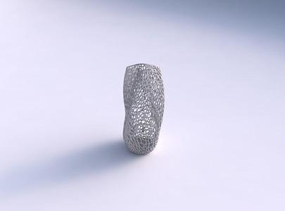 Vase twisted bulky helix with dense twisted organic lattice