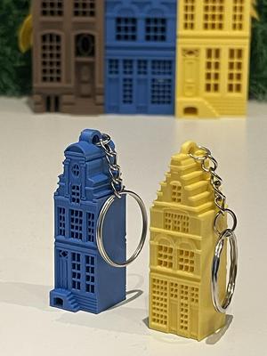 Amsterdam Canal House Keychain – Tiny House, Big Style! 🏡✨🔑
