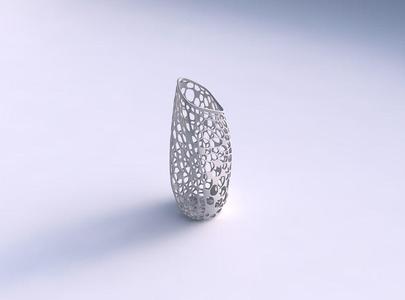 Vase twisted bulky helix with twisted dense organic lattice