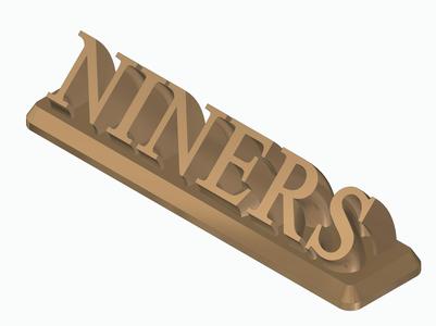 NINERS 3D Nametag