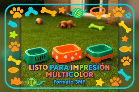 Three in One Pack Pet Bowls Multicolor Ready