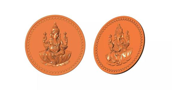 God Ganesh Ji Coin Design File