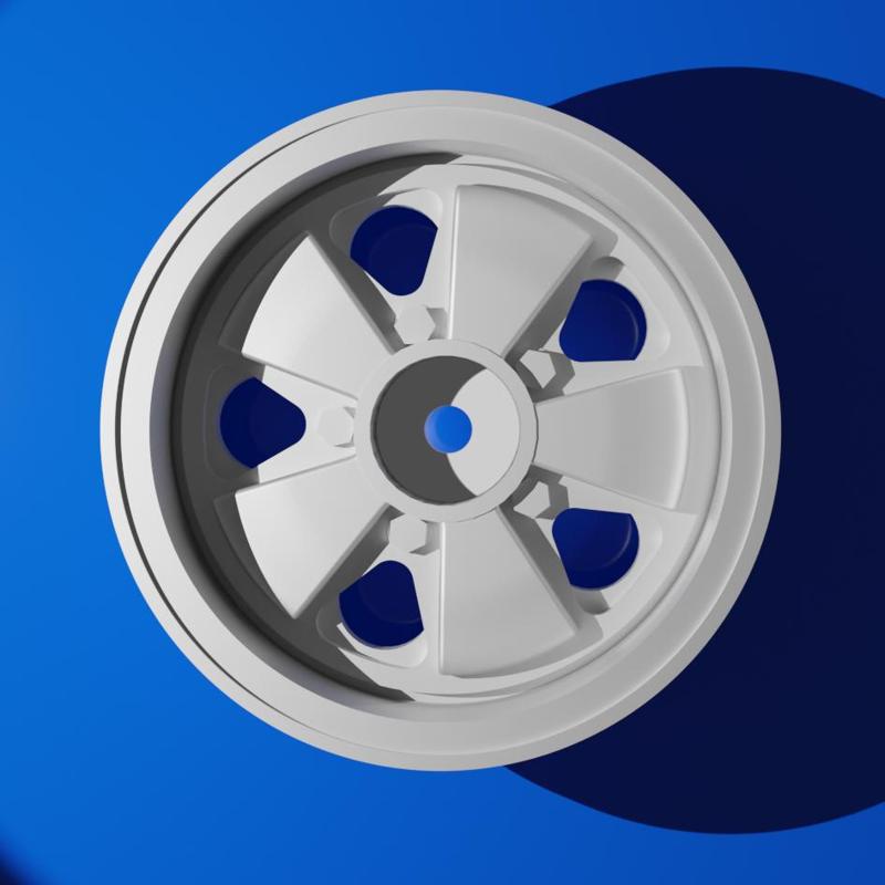 Tamiya TT-02 Porsche 911 RSR rear fuchs wheel for standard width tyres