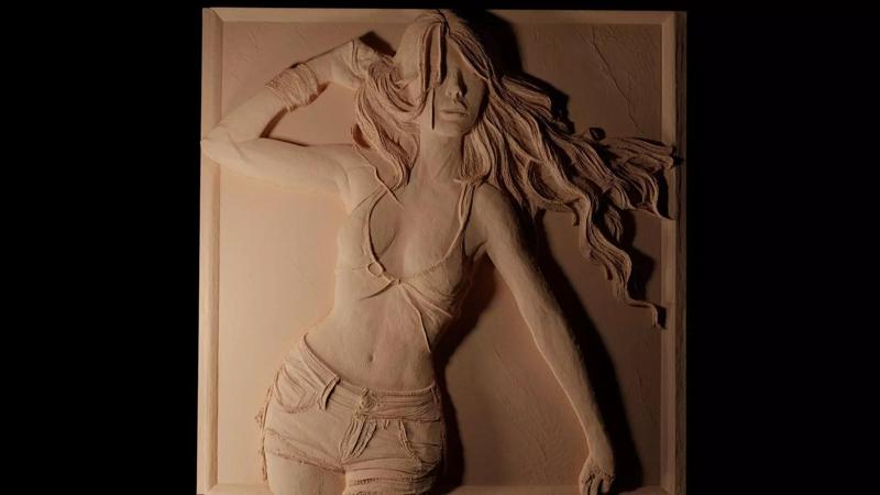 Britney Spears CNC 3d Print High Relief Sand Casting