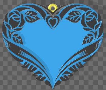 Heart Earrings with Floral Relief