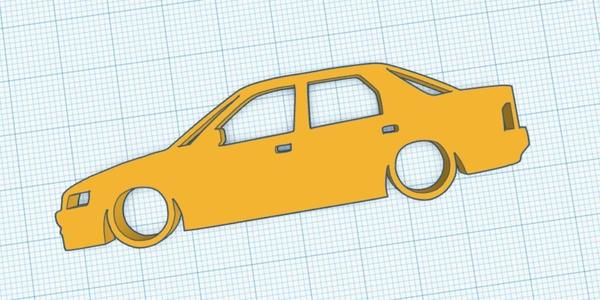 Ford Orion Mk3 Ghia Glx Silhouette Keyring