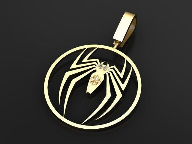 GOLDEN SPIDER PENDANT