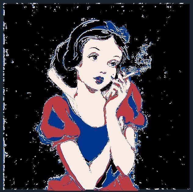 Hueforge plate - Modern & rebellious Snow White - STL 3D