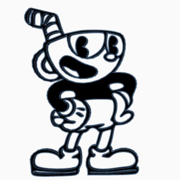 cuphead wall art