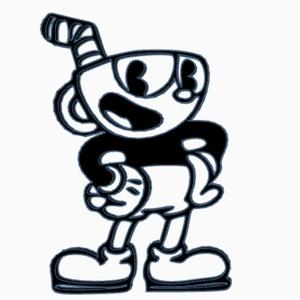 cuphead wall art