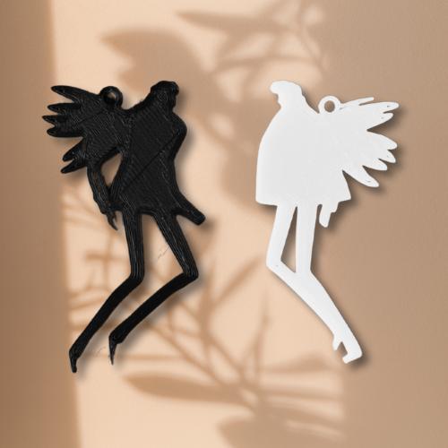 GOOD OMENS KEYCHAINS AZIRAPHALE AND CROWLEY