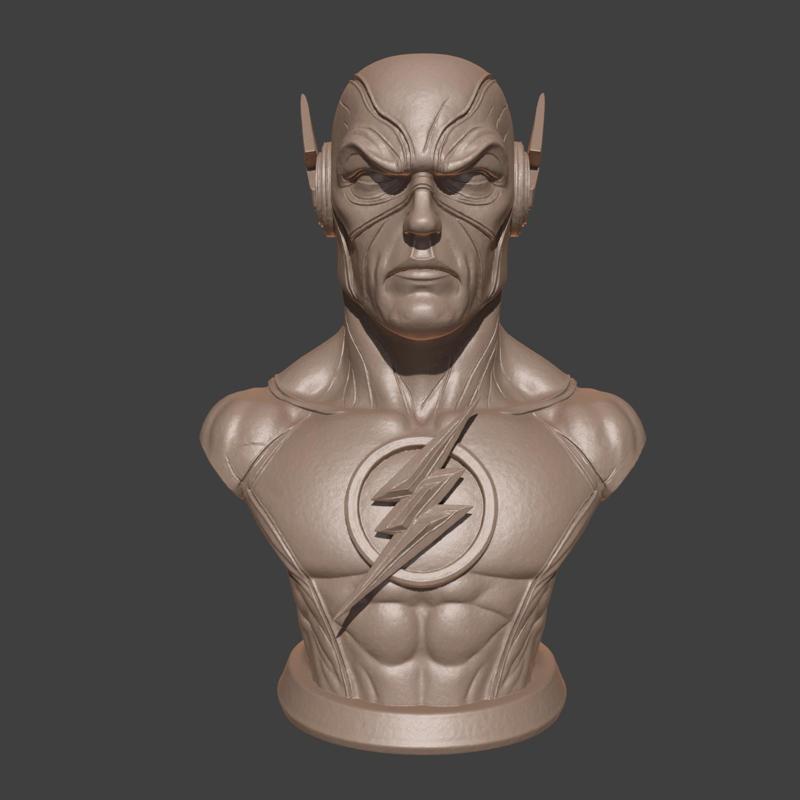 The Flash Bust | DC Comics 3D Printable Model | Superhero Resin Statue