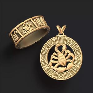 Horoscope Scorpio Ring Pendant v2 Collection
