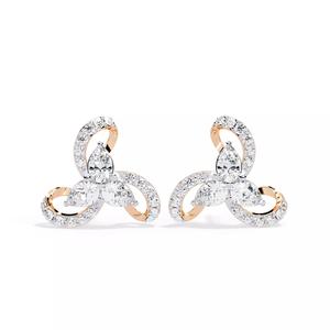 Diamond Studs Earrings 360 animation renders 3dm stl details
