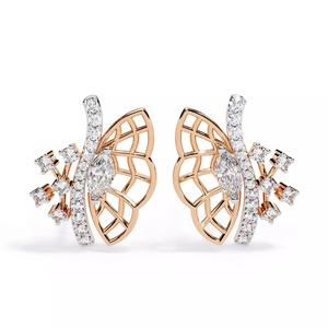 Diamond Studs Earrings 360 animation renders 3dm stl details