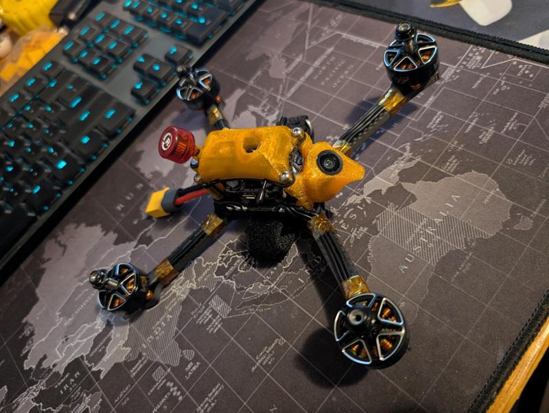 The “Iron Chin” HDZero Nano90 + Upgraded Lens Camera Mount, for B-LINE FORTY5