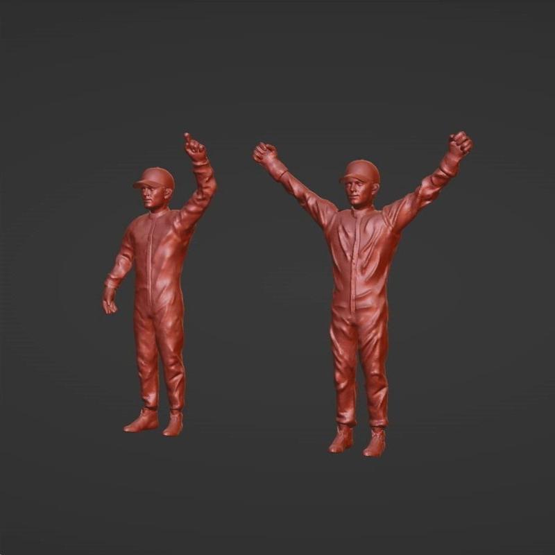 FIGURE, RALLY, CHAMPION POSE WITH CAP, DRIVER, F1, WRC