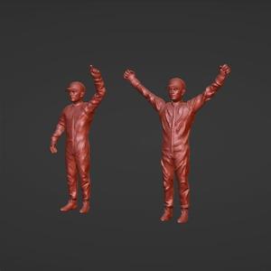 FIGURE, RALLY, CHAMPION POSE WITH CAP, DRIVER, F1, WRC