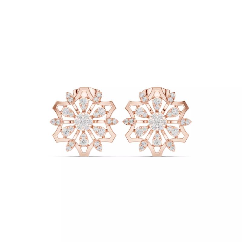 Diamond Studs Earrings 3dm stl renders animation videos details