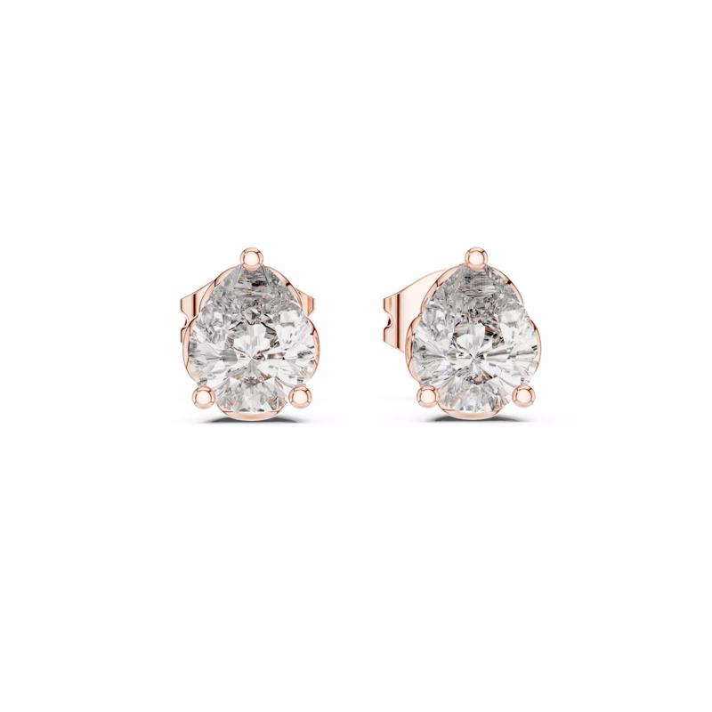 Pear Diamond Studs Earrings 3dm stl renders 360 Animation Video