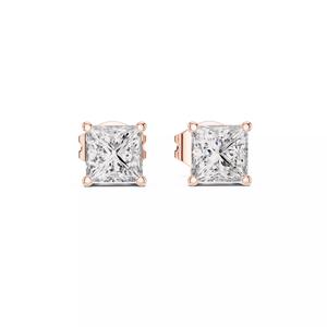 Princess Diamond Studs Earrings 3dm stl renders 360 Animation