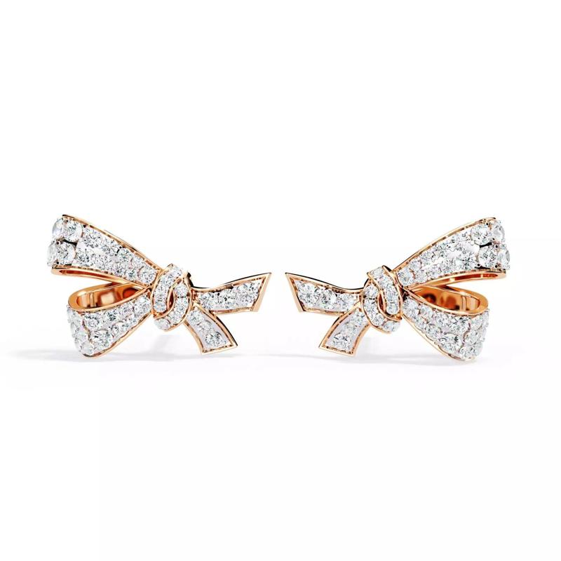 Diamond Studs Earrings 360 animation renders 3dm stl details