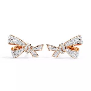 Diamond Studs Earrings 360 animation renders 3dm stl details