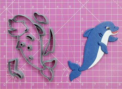 Mommy Dolphin Multipiece Fondant Cookie Cutter Set Multiple Sizes