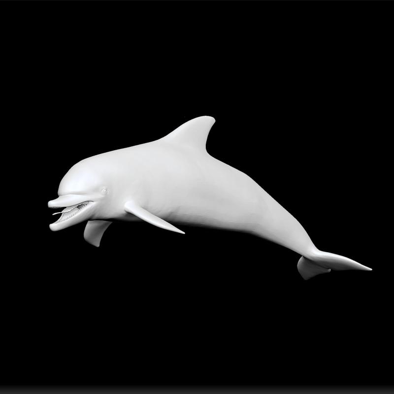 Dolphin - Leaping Dolphin - Marine Mammal Sculpture - Ocean Decor - Fluid Design