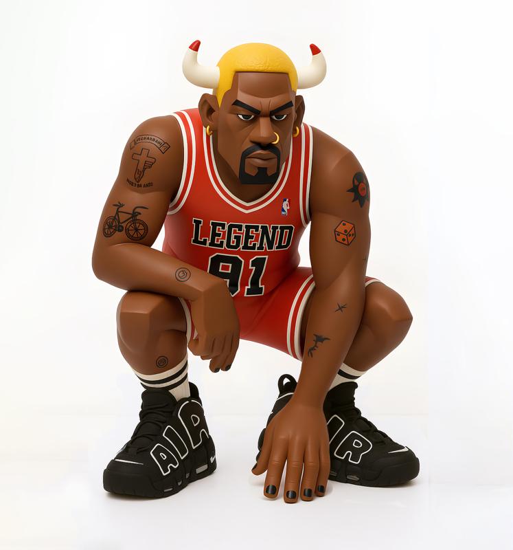 Bulls Dennis Rodman Nike Uptempo toy