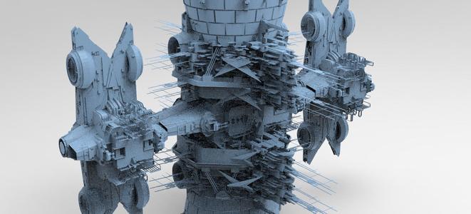 Star Ship pulse generator space station 2