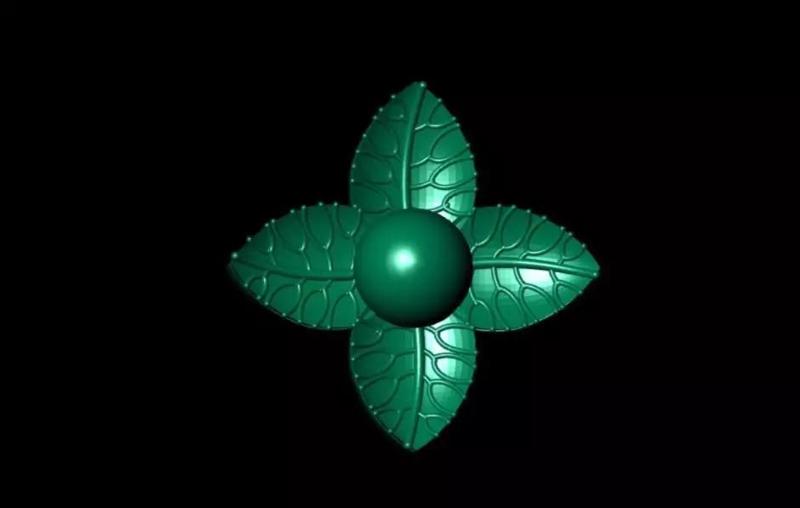3D Printable Flower Model leaf work