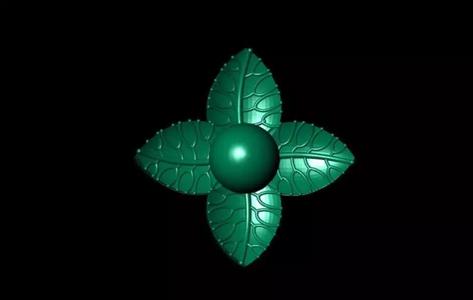 3D Printable Flower Model leaf work