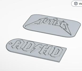 Autism and ADHD keychains
