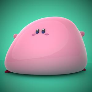 Kirby fanart -water-balloon mouth -Kirby and the Forgotten Land 3D print model