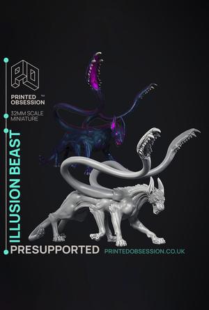  Illusionist Beast - Were Folk - PRESUPPORTED - Illustrated and Stats - 32mm sca