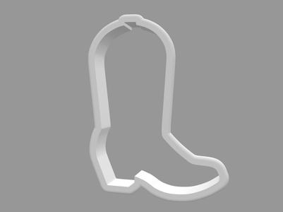 Cowboy Boot Cookie Cutter 4"